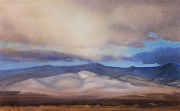 Fine Art Pastel ~ Sally Phillips ~ Gold Sky Idaho