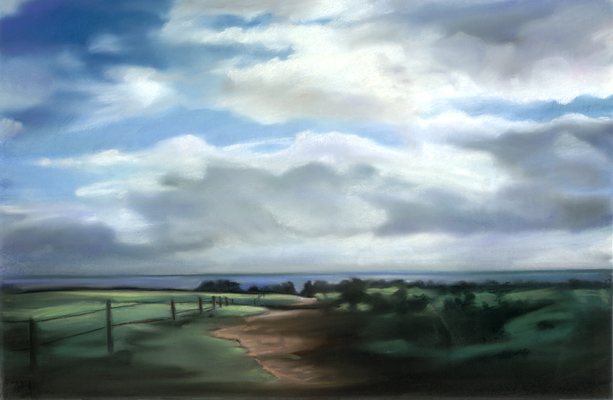 Fine Art Pastel ~ Sally Phillips ~ Larsens Beach Road